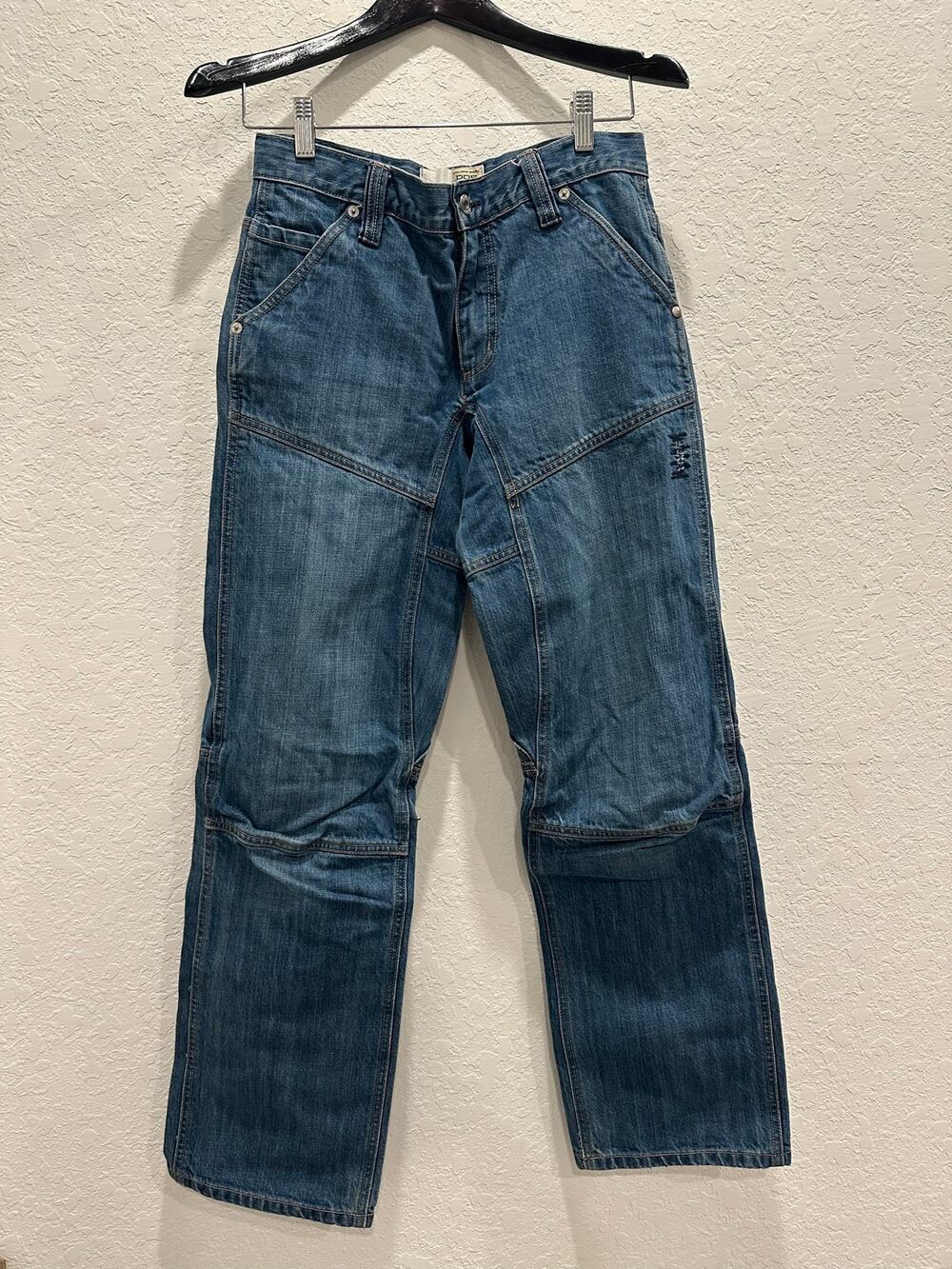 DDP Skateboard Punk Emo Denim Jeans Youth 16 Adjustable Waist Reinforced Knee